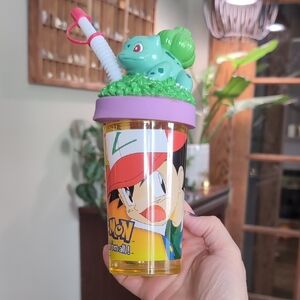 Pokemon Bulbasaur Cup with Purple Lid